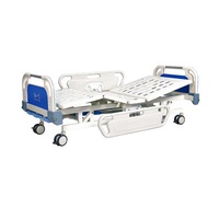 Customizable Commercial Furniture Plastic Guardrail 3 Large Crank Manual Hospital Bed