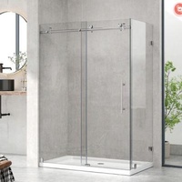 52 X 36 X 79 Inch 10mm Custom Glass Shower Enclosures 900 Quadrant Shower Enclosure