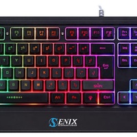 -104key backlit membrane keyboard with Aluminum panel