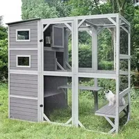 Cat Carriers Outdoor Indoor House Cage Large Catio Kitty Enclosures Walk In Condo Playpen -Super 77