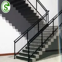 Cheap Stair Railing Indoor Wrought Iron Balustrade Handrail
