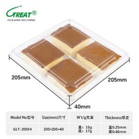 Plastic pastry box cake box food container clamshell pastry disposable plastic container hinged clamshell