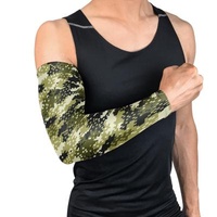 Antibacterial Factory Leaves Printed Sport Sleeves Women Volleyball Arm Compression Sun Sleeves Cycling UV Protection Handrail Cooling Cover