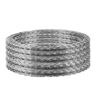 Hot-Dip Galvanized Anti-Theft Barbed Wire Guardrail Blade Barbed Wire Coil For Protection Application