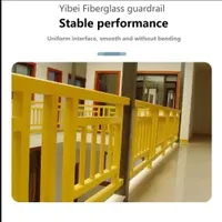 Assembled FRP Stairs Handrail of Square Tube Outdoor Fiberglass Railing Guardrail