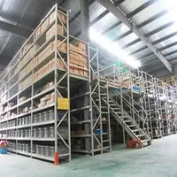 Customization High Quality-Price Ratio Pallet Shelves Multi-Tier Racking Industrial Racks Mezzanine Rack for Warehouse Storage System with Steel Stairs