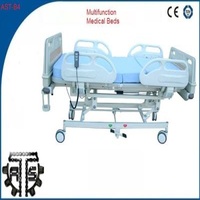 5 Function ICU Hospital Bed With Guardrail , Bariatric Medical Bed