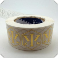 Waterproof and oil resistant bopp clear gold foil sticker, hot stamping transparent bopp label