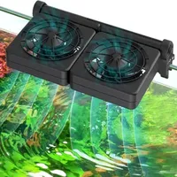 Aquarium Chillers fan,Aquarium Fan Fish Tank Cooling 2 Variable Speed Wind Power and Angle Adjustable,Aquarium Cooler Clip on Chiller Quiet Fish Equipment Suitable for Freshwater Saltwater Tanks