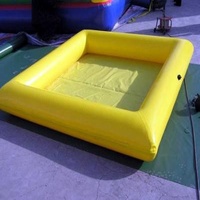 Yellow 0.9mm PVC Tarpaulin Inflatable Family Pool , Cassia Seed Guardrail