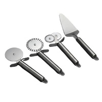 Double Viable Pizza Cutter Stainless Steel Roller Pizza Knife Cutter Pastry Pastry Dough Crimper Kitchen Pizza Tools