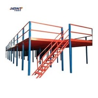 Warehouse Steel Structure Multi-Level Mezzanine Flooring Platform Set With Stairs Mezzanine Floors & Stacking Racks for Storage