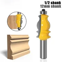 Export 1/2 handle fishtail handrail cutter woodworking trimming cutter woodworking milling cutter carving cutter line cutter yellow paint