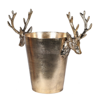 Trending Christmas Party Brass Ice Storage Bucket With Handles Chillers Premium Quality Bottle Ice Bucket