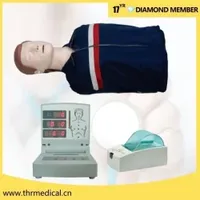 First Aid Training Simulator Teaching Model Half Body CPR Manikin with Monitor