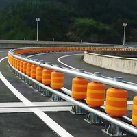 Highly Safe and Conspicuous Highway Anti-Collision Rolling Guardrail Made of Tough Plastic PU EVA Moulding