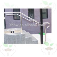 stair terrace/balcony/handrail railing porch railing with stainless steel handrail and bottom guard rail