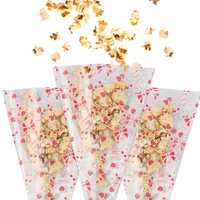 OPP Popcorn Sleeve Printed Food Bags , Pastry Icing Piping Cake Decorating Bags