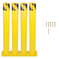 Yellow Safety Steel Bollard Post Environmental Protection Traffic Barrier Parking Roadside Guardrail Traffic Management