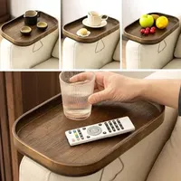 Sofa Arm Clip Table Handrail Pallet Table Suitable For Fast Food Drink Sofa Side Table Natural Bamboo Sofa Armrest Clip Tray 240712