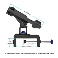 Fishing Rod Support Kayak Boat Fishing Rod Rack Holder Device Guardrail Pole Frame Yacht Support 360 Degrees Universal