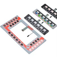 Membrane push button with fpc circuit fiber optic backlight membrane switch panel