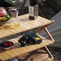4 Tier Outdoor Retractable Folding Storage Racks Portable Multi Layer Picnic Racks
