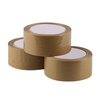 Free Sample Low Noise Waterproof Brown BOPP Strong Self Adhesive Tape Roll Custom Logo Printed