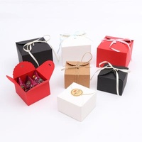 Custom Logo Gift Box Portable Stain Cardboard Drawer Cowhide Pastry Packing Case Nougat Box Biodegradable Simple Baking Custom Logo