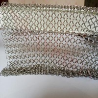 Stainless Steel 0.8x7mm Ring Metal Mesh Curtain Dividers For Stair Handrails
