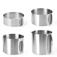 Baking Pastry Tools 430 Stainless Steel 630cm Telescopic Mousse Ring Rustproof With Scale 615cm Heightened Cake For Families 221205