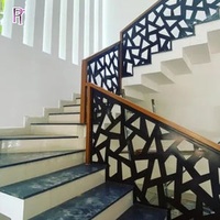 Interior Prefab Art Handrail Aluminum Indoor Stair Railings for Hotel Balustrades Handrails