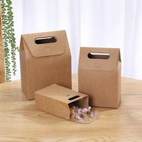 High Quality Pastry Box Kraft Paper Cardboard Portable Nougat Biscuit Baking Boxes for Packaging