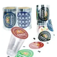 Custom PP OPP BOPP Boba Cup Sealing Roll Film Beverage Drink Bubble Tea Cup Sealing Film Roll for 90 95mm Plastic Milk Tea Cups