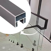 Multi-Color Aluminum Alloy Railing Luxury Style Indoor Use for Stair Handrail Balcony Deck Bathroom & Villa Decoration