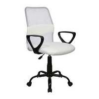 Mesh office chairs Office Furniture Midback Nylon Fixed Handrail White Office Chair