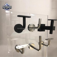 Contemporary SS 316 304 Adjustable Black Handrail Bracket Wall Bracket For Stair Handrail