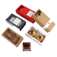 Recycled Materials Wholesale Pure Custom Thick Frosted Frosted Cookie Pastry Baking Box Compartment Moon Cake Gift Box Kraft Paper Box