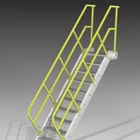 Customisable Industrial Style Steel Staircase with Non-Slip Handrail