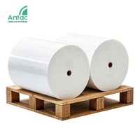 Top Gloss White 60um Self-Adhesive Paper Roll PERLADO Acrilico PEARL BOPP Jumbo Label Water Proof Feature