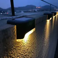 1/4/10/20pcs LED solar staircase lights waterproof outdoor garden passages courtyard terraces guardrails step lights landscape lights X2411021