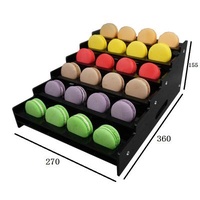 Eco-friendly Customized Multi-Layer Trapezoid Acrylic Pastry Macaroon Dessert Bracket Display Rack