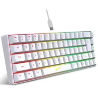 HXSJ V200 Wired K68 RGB Streamer Mini Gaming Keyboard 19 key conflict free membrane keyboard but with a mechanical feel for gaming/office 241112