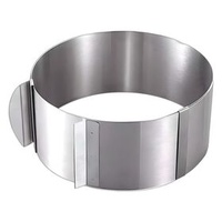 Promotional Wholesale Adjustable Round Stainless Steel Pastry Cooking Cake Mold Ring Supplies