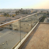 Sample Style Frameless Frosted Glass Handrails Balustrades Modern Channel Design For Home And Commercial