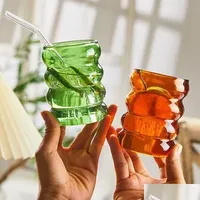 Baking & Pastry Tools Japanese Style Glass Coffee Mug Wave Shape Cup Water Bottle Double Glasses Tea Beer Coffeeware Drinking Tool Dr Dhsul