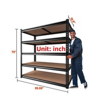 Heavy-Duty Industrial Mezzanine Iron Storage Shelf Racking Wire Decking Steel Garage Shelving Units New Stacking Racks Shelves