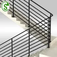 Best Price Wrought Iron Stair Railing Welded Metal Stair Handrail