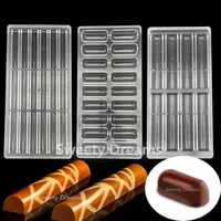 3D Cylinder Stick Polycarbonate Chocolate Bar Moulds Form for Bakery Baking Mold Pastry Candy Cake Tools 240729
