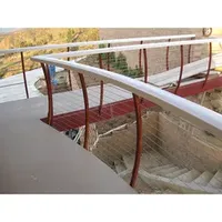 Balustrade Garden Fencing Aluminum U Channel Glass Railing Glass Handrail